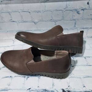 Dansko Linley Loafers Women 41 Burnished Leather Shoe Brown Slip On Comfort 10.5